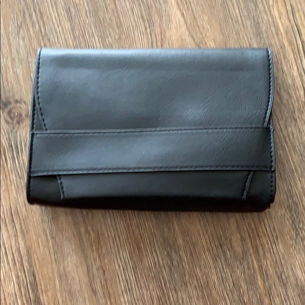 Brand new black vegan leather clutch!